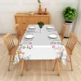 thumbnail image 1 of Nanqianyi Floral Edge Tablecloth,Waterproof Reusable Rectangle Table Cover for Kitchen Dining Party,60"x84", 1 of 6