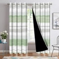 thumbnail image 1 of Nanqianyi Green Stripe Blackout Curtains for Bedroom, 42 x 63 Inches Room Darkening Window Curtains Thermal Insulated Grommet Drapes for Living Room, 2 Panels, 1 of 8