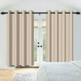 thumbnail image 1 of Nanqianyi Grommet Top Blackout Curtain 2 Panels, 42" W x 84" L, Beige Drapes for Bedroom/Living Room, 1 of 8