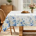 thumbnail image 1 of Nanqianyi Light Blue Watercolor Floral Rectangle Tablecloth,60x102 Inch,Waterproof Table Cover for Dining Party Kitchen Decor, 1 of 7