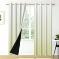 thumbnail image 1 of Nanqianyi Light Yellow White Ombre Blackout Curtains for Bedroom/Living Room, Energy Efficient Thermal Insulated Grommet Window Drapes 52" Wx84" L 2 Panels, 1 of 7