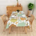 thumbnail image 1 of Nanqianyi Mid Century Geometric Rectangular Tablecloth for Kitchen Restaurant,Waterproof and Wrinkle Free Table Cover,60x70, 1 of 6