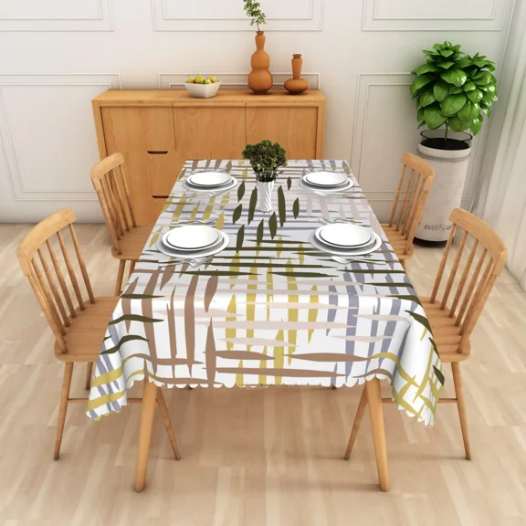 Nanqianyi Modern Art Tablecloth,Waterproof Reusable Rectangle Table Cover for Kitchen Outdoor Party,60"x70"