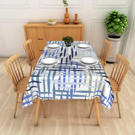 Nanqianyi Modern Art Tablecloth,Waterproof Reusable Rectangle Table Cover for Kitchen Outdoor Party,60"x70"