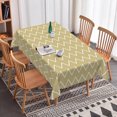 thumbnail image 1 of Nanqianyi Olive Chevron Pattern Rectangle Tablecloth,70x60 Inch,Polyester Waterproof Oilproof Table Cover,Kitchen Dining Decor, 1 of 6