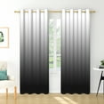 thumbnail image 1 of Nanqianyi Ombre Blackout Curtains for Bedroom, Gradient White to Grey Black Thermal Insulated Grommet Window Curtain for Living Room, 2 Panels, 52x63 inches Length, 1 of 7