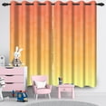 thumbnail image 1 of Nanqianyi Orange Yellow Gradient Blackout Curtain 2 Panels Set, Thermal Insulated Room Darkening Grommet Drapes for Bedroom, 42" W x 84" L, 1 of 8
