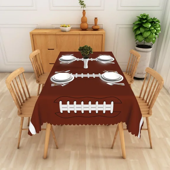 Nanqianyi Red Abstract Tablecloth for Restaurant,Waterproof oil-resistant Rectangle Table Cover,60x70 Inch