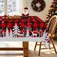 thumbnail image 1 of Nanqianyi Red Black Plaid Christmas Tablecloth,Waterproof Snow Table Cover For Party Decor,52"x70", 1 of 7