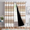 thumbnail image 1 of Nanqianyi Room Darkening Blackout Window Curtains 2 Panels with Grommets, for Living Room and Bedroom, 42 x 96 inches, Brown Striped, 1 of 8