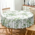 thumbnail image 1 of Nanqianyi Round Tablecloth 70 inch, Green Leaves Waterproof Table Cover for Kitchen Dinner, Outdoor Picnic, 1 of 9