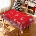 thumbnail image 1 of Nanqianyi Snowflake Christmas Red Tablecloth,Waterproof Stain Resistant Holiday Table Cover,52x70 Inch, 1 of 7