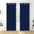 thumbnail image 1 of Nanqianyi Solid Color Blackout Curtains 96 Inches Long, Dark Blue Curtains 2 Panels Set, Thermal Insulated Grommet Drapes for Living Room Bedroom (W42 x L96 Inch, Dark Blue), 1 of 10