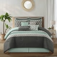 thumbnail image 1 of Nanshing 10 Piece Comforter Set, King, Blue Grey, 1 of 7