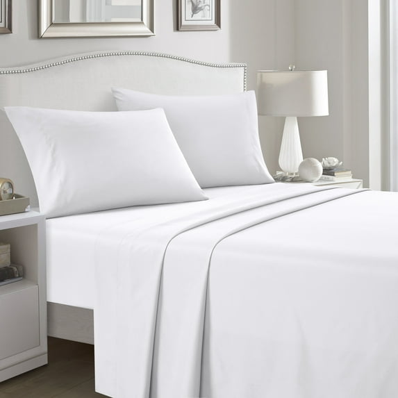 Nanshing 4-Piece Special Cooling Ultra Soft Polyester Sheet Set White - King