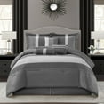 thumbnail image 1 of Nanshing 7 Piece Comforter Set, California King, Grey, 1 of 4