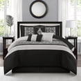 thumbnail image 1 of Nanshing 7 Piece Comforter Set, King, Black Sliver, 1 of 7