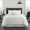 thumbnail image 1 of Nanshing Addison 7 Piece Tufted Embroidery Comforter Set, White, King, 1 of 8