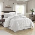 thumbnail image 1 of Nanshing  Agathe 7 Piece Pintuck Comforter Set White - Queen, 1 of 5
