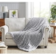 thumbnail image 1 of Nanshing Allea Plush Throw Blanket, Grey, 50" x 60", 1 of 7
