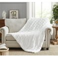 thumbnail image 1 of Nanshing Allea Plush Throw Blanket, White, 50" x 60", 1 of 7