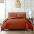 thumbnail image 1 of Nanshing Amerie 3 Piece Casual Stripes Comforter Set, Rust, King, 1 of 6