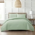 thumbnail image 1 of Nanshing Amerie 3 Piece Casual Stripes Comforter Set, Sage, King, 1 of 6