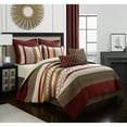 thumbnail image 1 of Nanshing Avalon 8 Piece Trellis Moroccan Print Comforter Set, Berry/Taupe, California King, 1 of 5