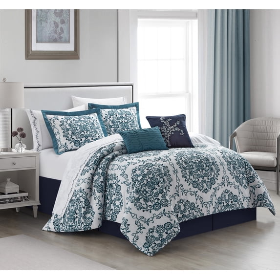 Nanshing Blake Microfiber 10-Piece Bed In A Bag Bedding Comforter Set, King