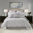 thumbnail image 1 of Nanshing Camille 13 Piece Modern Floral Comforter Set, Grey, King, 1 of 11