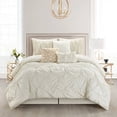 thumbnail image 1 of Nanshing Carla Microfiber 7-Piece Bedding Comforter Set, California King, White, 1 of 8