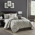 thumbnail image 1 of Nanshing  Caspa 7 Piece Chic Leaf Design Comforter Set California King, 1 of 8