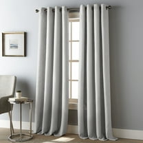 Nanshing Colin Light Filtering Single Curtain Panel with Grommet Top, Grey, 54" x 84"