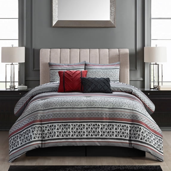 Nanshing Contemporary,Modern,Transitional Abstract 6 Piece Bedding Sets, California King