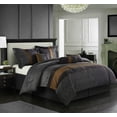 thumbnail image 1 of Nanshing Corell 7-Piece Bedding Comforter Set, Brown, California King, 1 of 5