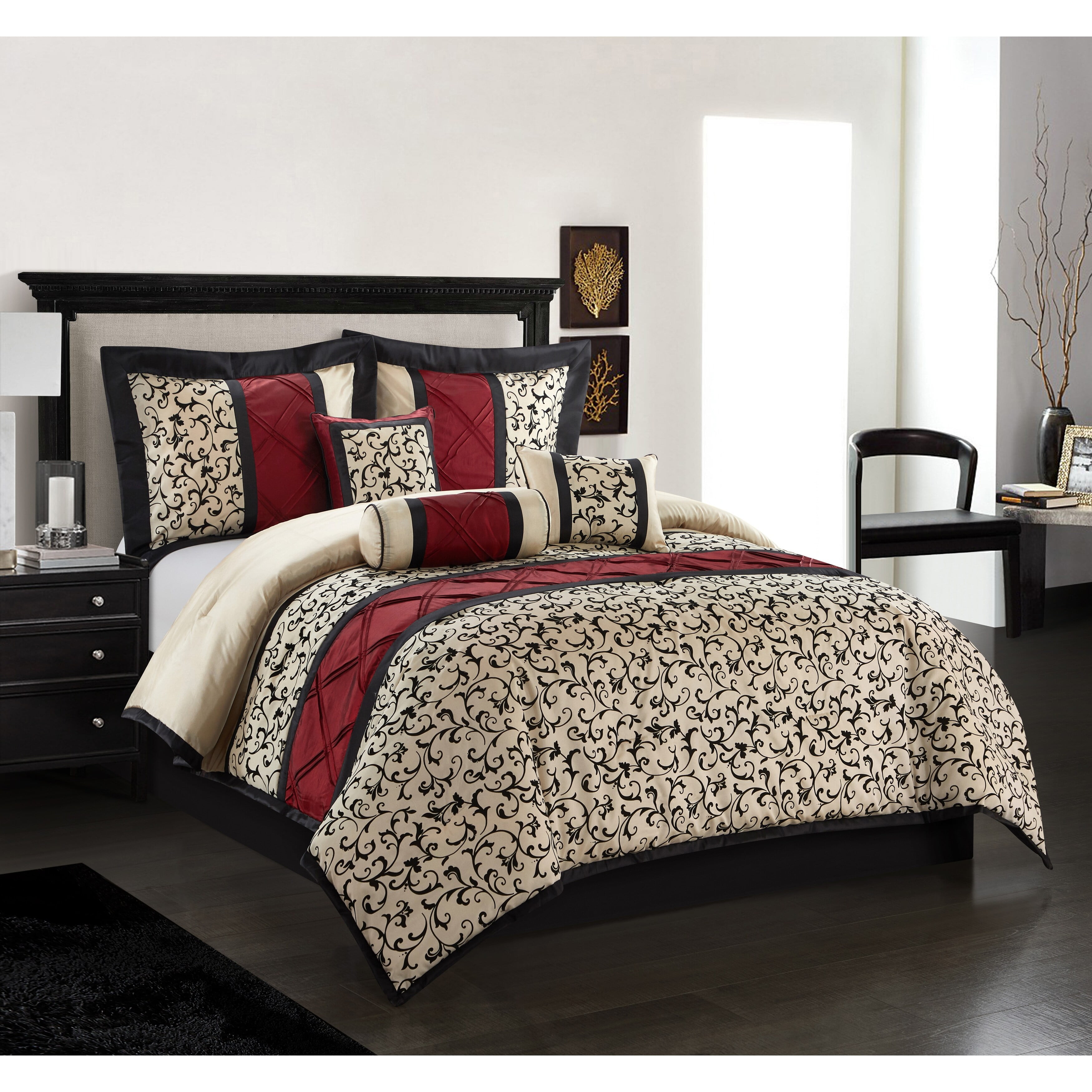 Nanshing Cristy Elegant 7Piece Traditional Bedding Comforter Set Queen