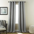 thumbnail image 1 of Nanshing Dean Grommet Top Room Darkening Window Curtain Panels, Set of 2, Grey, 37" x 84", 1 of 3