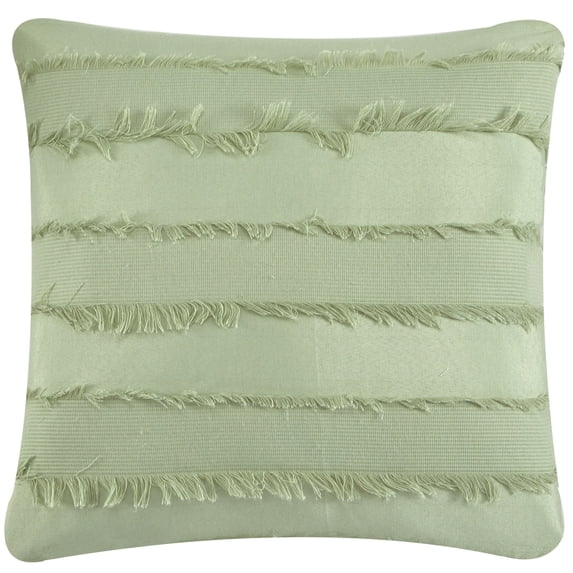 Nanshing Dessy Fringe Embroidered 7-Piece Comforter Set, Queen, Sage