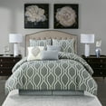 thumbnail image 1 of Nanshing Eustace 7 Piece Contemporary Geometric Comforter Set, Grey , King, 1 of 9