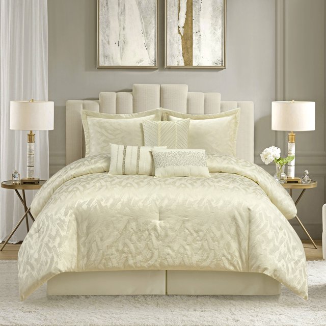 Nanshing Grand Avenue Eris 7 Piece Modern Glam Comforter Set California