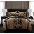 thumbnail image 1 of Nanshing Hylda 7-Piece Glam Comforter Set, Brown, Queen, 1 of 5