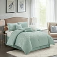 thumbnail image 1 of Nanshing Ines 7 Piece Chic Botanical Comforter Set, Green, California King, 1 of 10