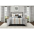 thumbnail image 1 of Nanshing Jamie 15 Piece Geometric Comforter Set, Black Gold, California King, 1 of 7