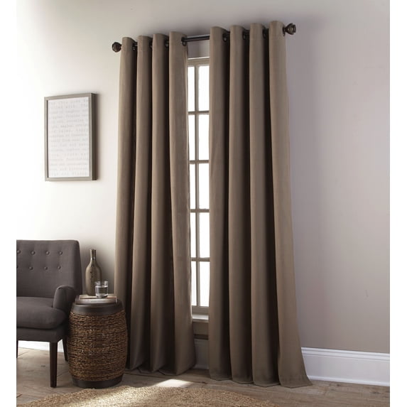 Nanshing Janie Grommet Single Curtain Panel, Camel, 52 x 63"