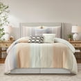 thumbnail image 1 of Nanshing Jeanette 7 Piece Striped Ombre Comforter Set, Pink, Queen, 1 of 11