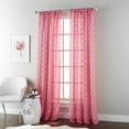 thumbnail image 1 of Nanshing Jess Rod Pocket Embroidered Single Curtain Panel, Azalea Pink, 54" x 84", 1 of 4