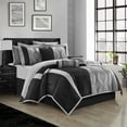 thumbnail image 1 of Nanshing Kath 15 Piece Modern Luxury Room-In-A-Bag, Black Silver, Queen, 1 of 5