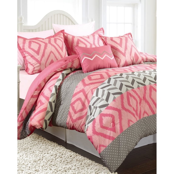 Nanshing Louisa Reversible Eclectic 5-Piece Comforter Set 5 Piece Queen
