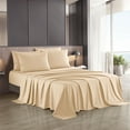 thumbnail image 1 of Nanshing Luxury Embossed 6-Piece Ultra Soft Sheet Set Beige - Full, 1 of 5