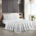 thumbnail image 1 of Nanshing Luxury Embossed 6-Piece Ultra Soft Sheet Set White - Queen, 1 of 5